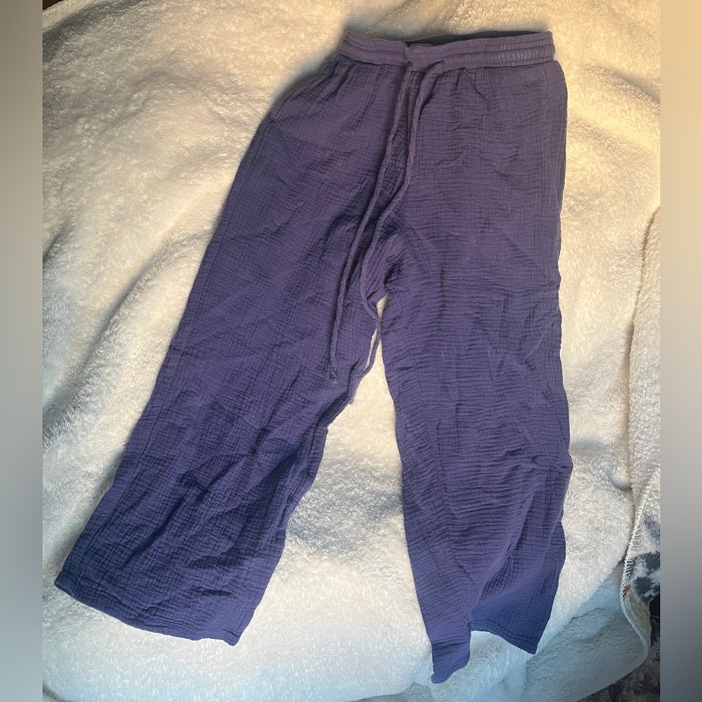 Purple Textured Pants